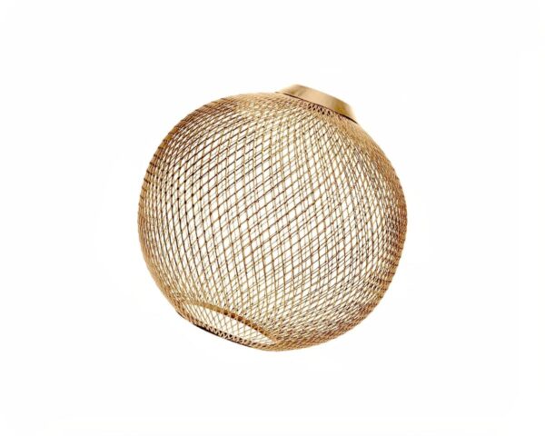 Abat jour suspension doré élégant et durable sur fond blanc