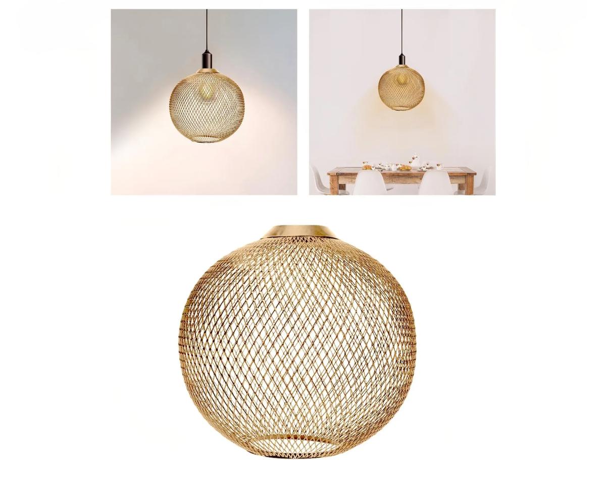 Abat jour suspension doré élégant et durable