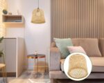 Abat jour suspension au style vintage en bambou