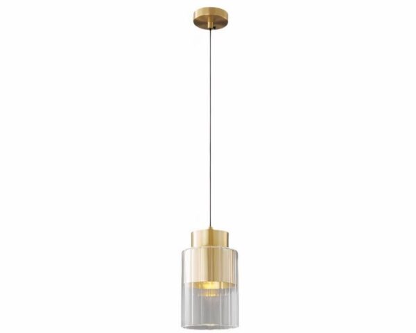 Petite suspension épurée et moderne sur fond blanc
