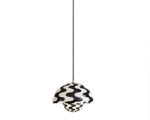 Petite suspension moderne de style champignon sur fond blanc.