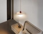 Suspension ampoule design et moderne en pierre