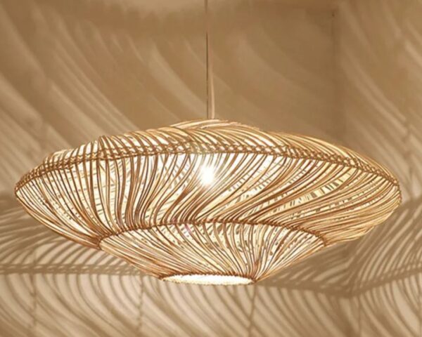 Suspension Bali en rotin ambiance chic