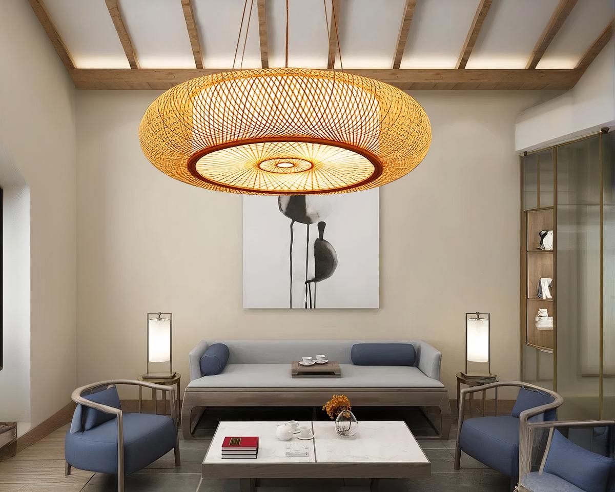 Suspension bambou japonaise élégante et décorative