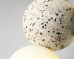 Suspension boule élégante et décorative en pierre de verre