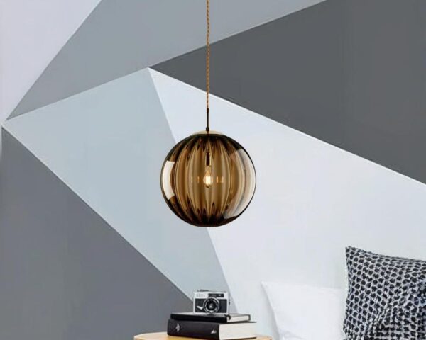 Suspension boule moderne au style nordique en verre