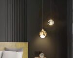 Suspension chambre dorée et luxueuse dans une chambre