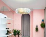Suspension chambre fille décorative en design de plume