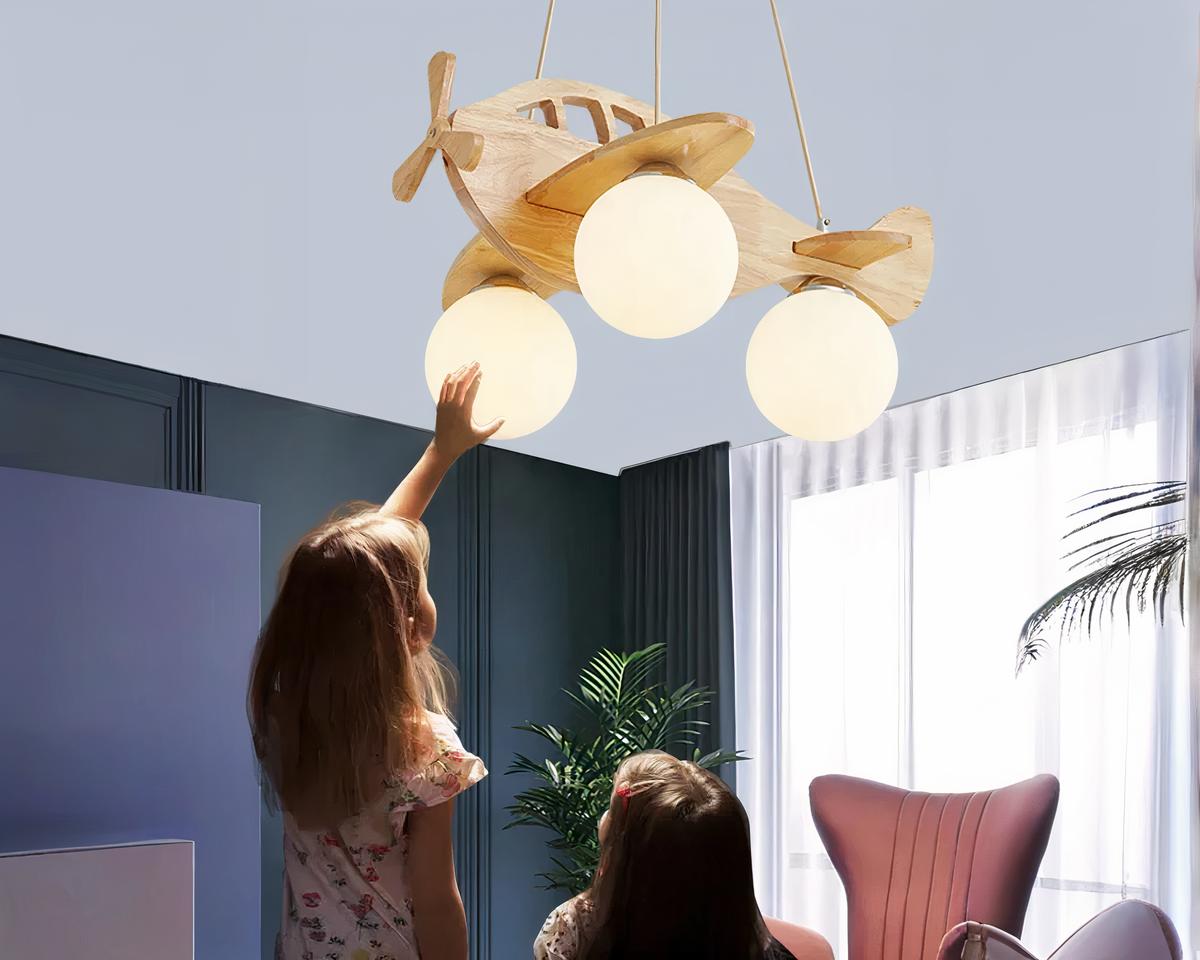 Suspension chambre garçon polyvalente en forme d'avion