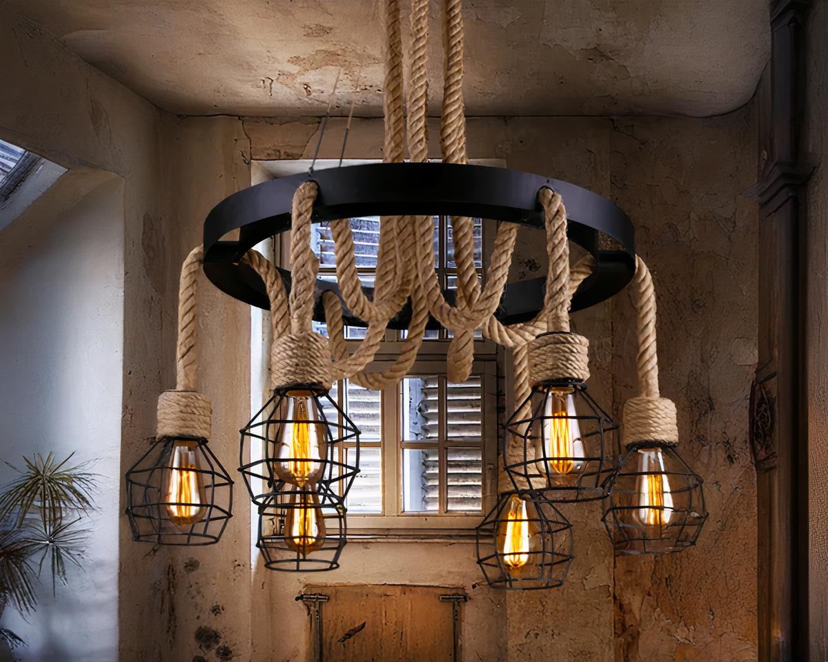 Suspension corde vintage au design créatif et innovant