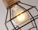 Suspension corde vintage au style industriel