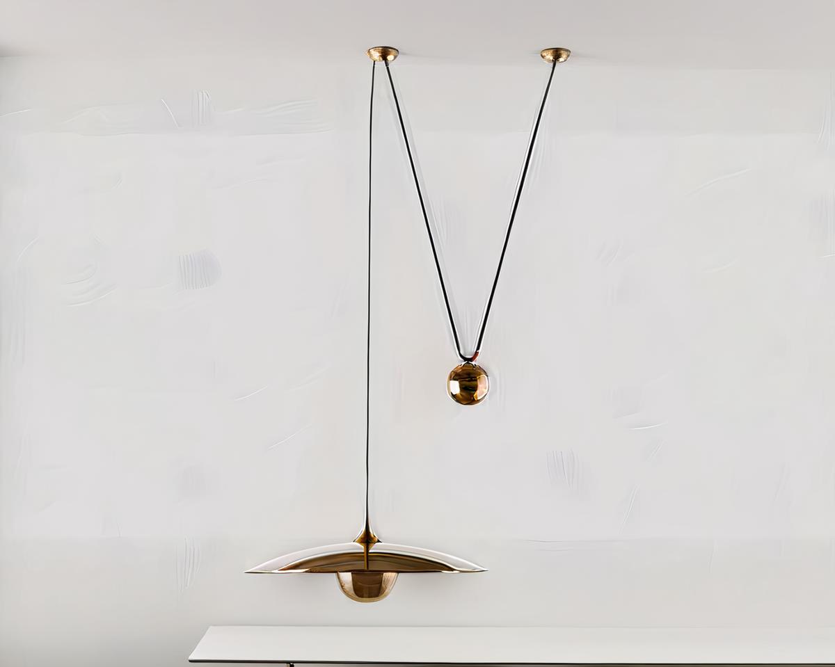 Suspension déportée design et moderne en métal