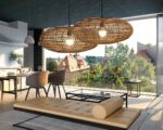 Suspension extérieure chic et élégante en rotin