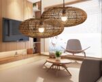 Suspension extérieure chic et élégante en rotin