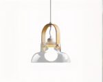 Suspension filaire élégante et moderne en verre