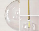 Suspension globe au design moderne et épuré en verre