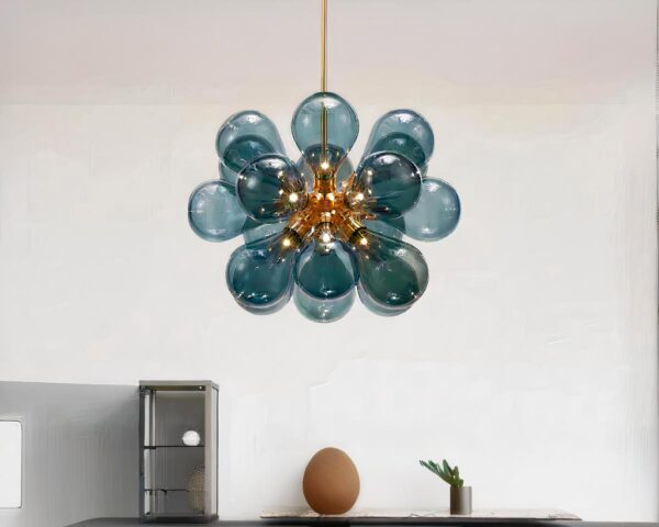 Suspension grappe LED design et moderne en verre