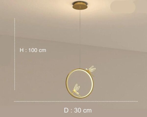 Suspension libellule cercle enchanté