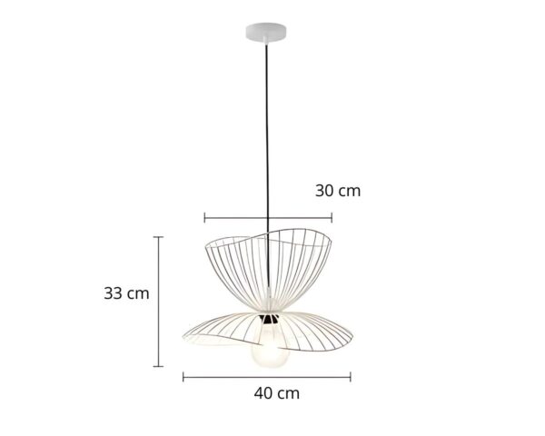 Suspension libellule fleur lumineuse