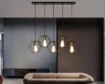 Suspension multiple design et moderne au style industriel