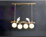 Suspension multiple élégante décorée d'oiseaux