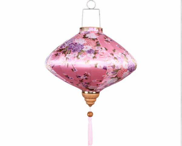 Abat-jour suspension papier japonais rétro avec fleurs