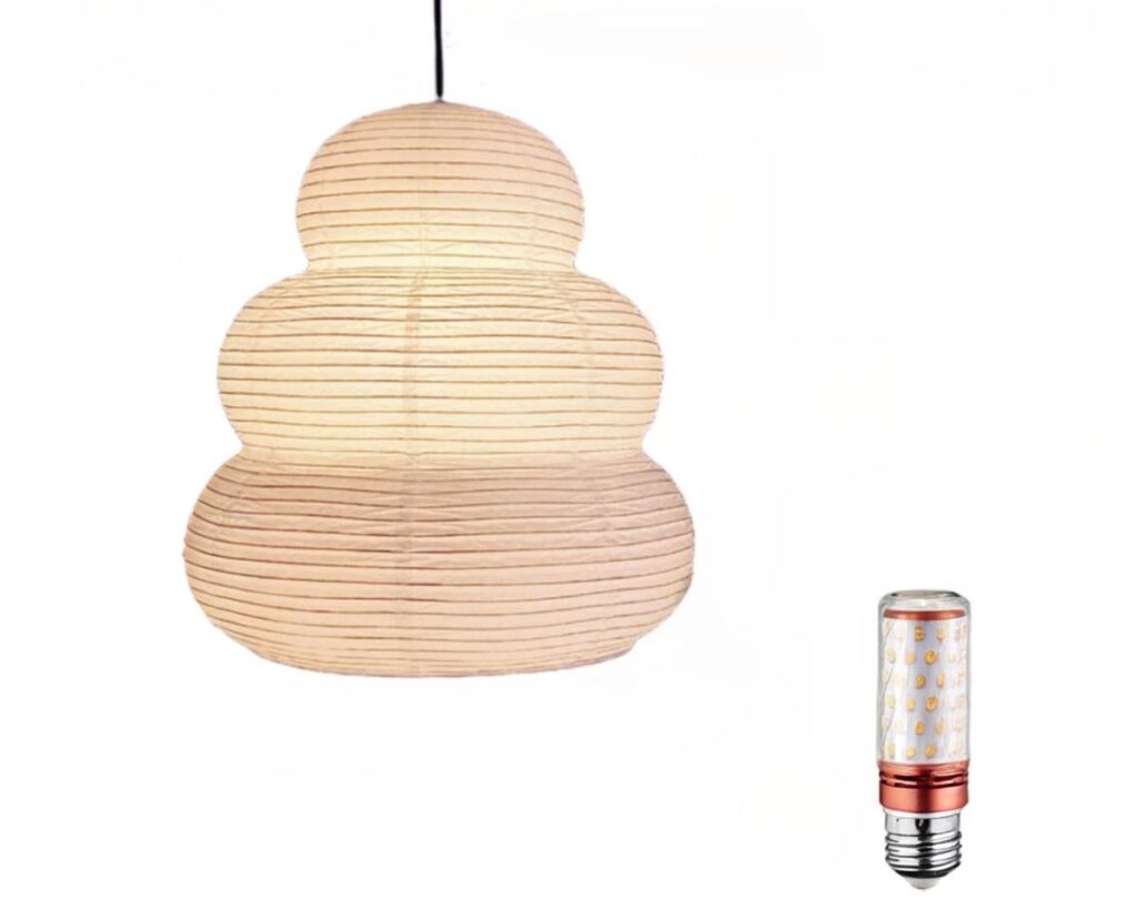 Suspension papier de style japonais sur fond blanc
