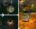 Suspension solaire LED décorative et polyvalente en fer forgé