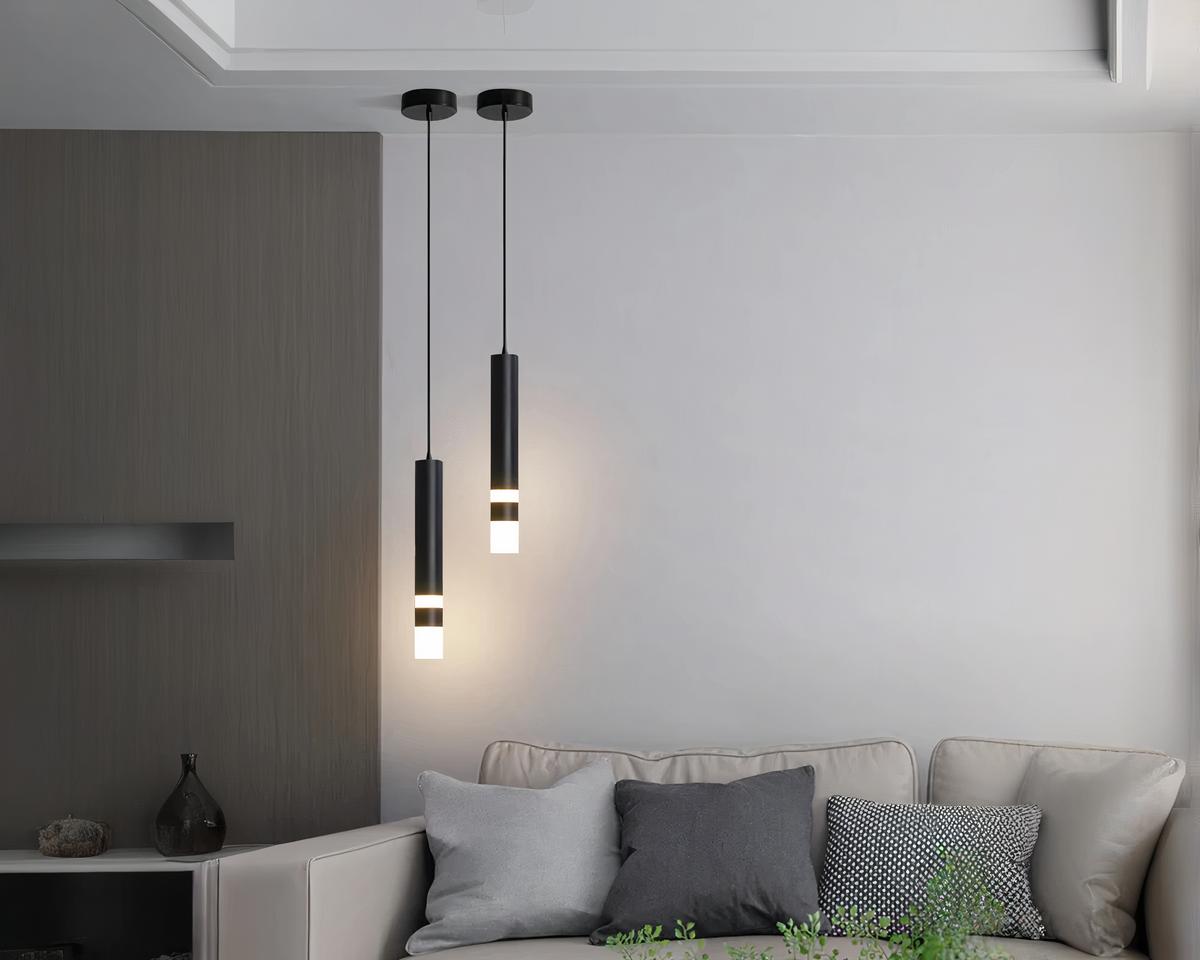 Suspension tube LED tendance et décorative en aluminium