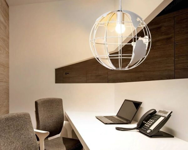 Suspension globe design et originale en acier