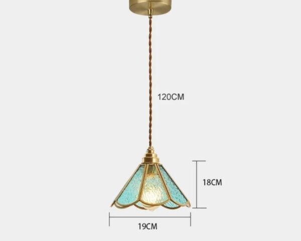 Suspension rétro en verre coloré