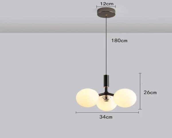 Suspension boule en verre chic
