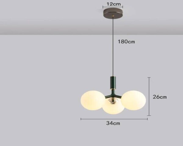 Suspension boule en verre chic