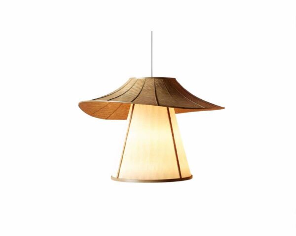 Suspension japonaise LED design et tendance sur fond blanc