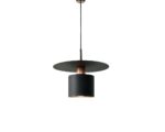 Suspension japonaise LED raffinée et tendance sur fond blanc
