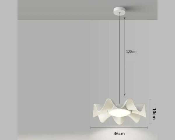 Suspension LED design avec forme ondulée