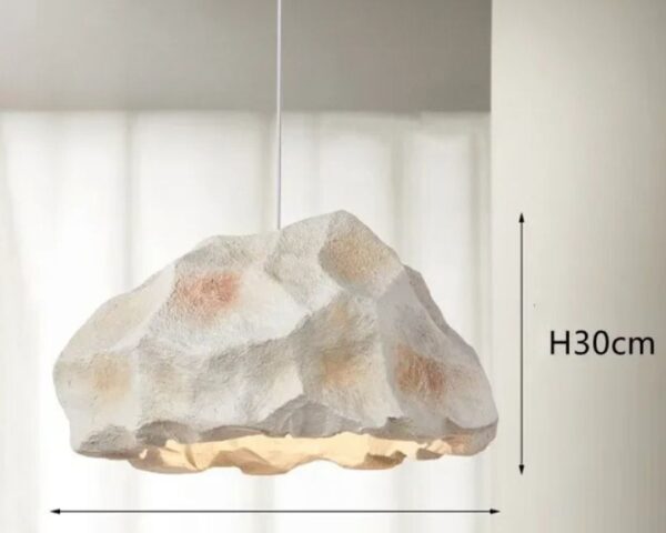 Suspension LED en forme de roche