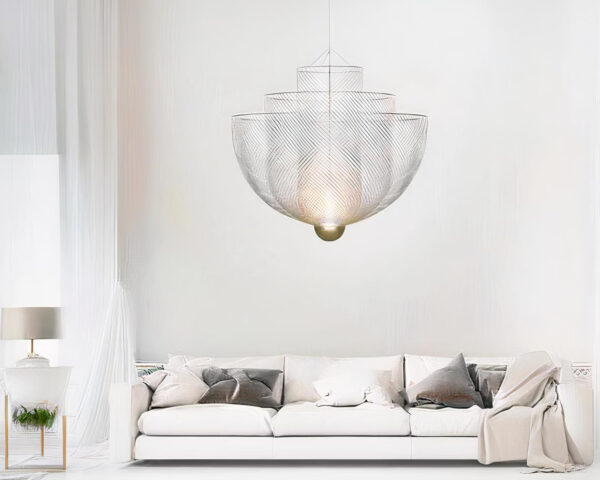 Suspension moderne et créative en métal dans un salon