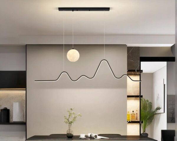 Suspension moderne et tendance au design original sur fond gris