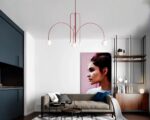 Suspension terracotta moderne de style grappe dans une pièce