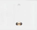 Suspension verre design contemporain et élégant sur fond gris