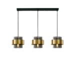 Suspension verre LED minimaliste et luxueuse sur fond blanc