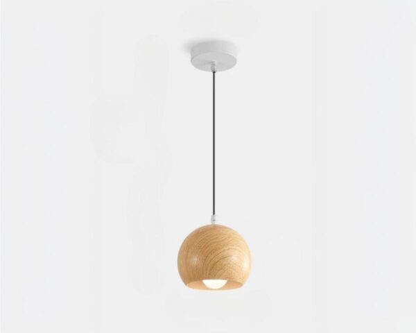 Suspension en bois de style pastoral sur fond gris
