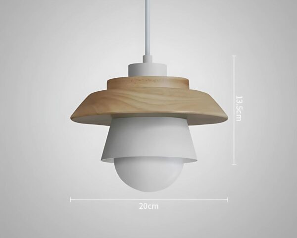 Suspension bois coloré et élégante