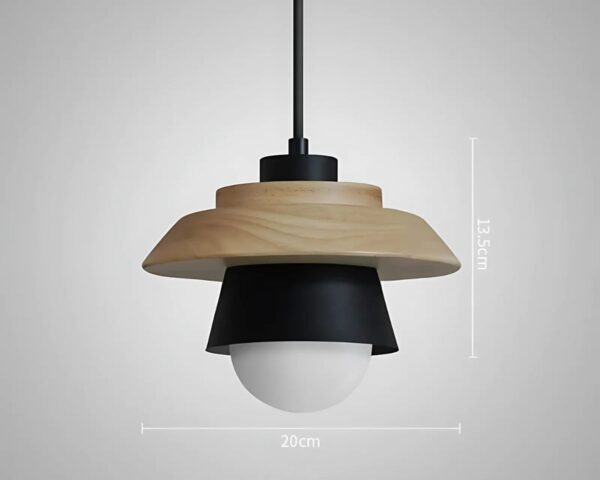 Suspension bois coloré et élégante