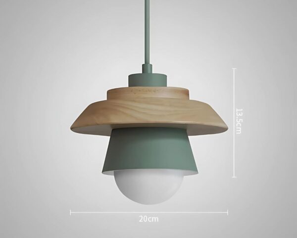 Suspension bois coloré et élégante