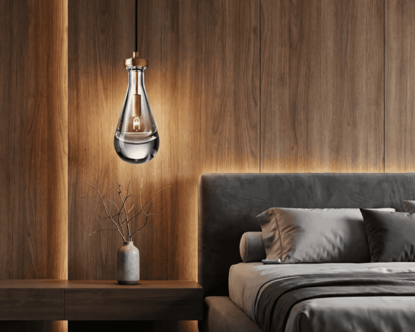 Suspension goutte d'eau en cristal luminaire design moderne