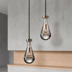 Suspension goutte d'eau en cristal luminaire design moderne