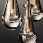 Suspension goutte d'eau en cristal luminaire design moderne